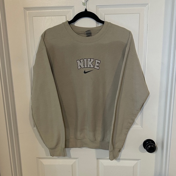 Nike Men's Crewneck Sweater in Beige - Picture 1 of 3